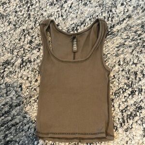 SKIMS brownish- olive cropped tank / size S
